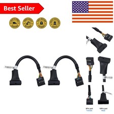 Flexible 6 Inch USB 3.0 to USB 2.0 Adapter - 19 Pin to 9 Pin Converter Duo