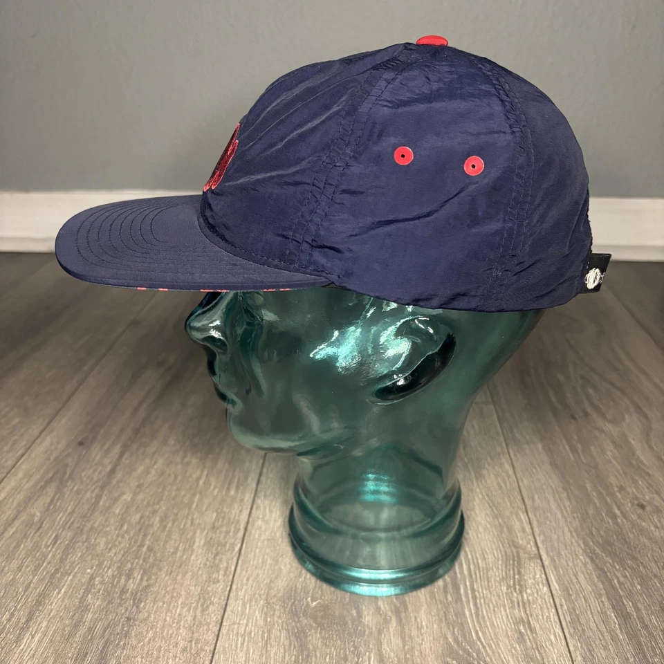 Gorra Phish Gorra Correa Trasera Para Hombre Azul Marino Rojo Patrón Donut Nylon 5 Paneles Banda Música Foto 3 de 4