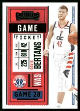2020-21 Panini Contenders #62 Davis Bertans Game Ticket Bronze