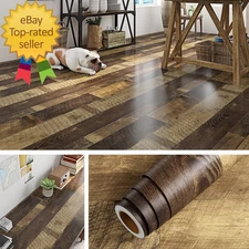 Reclaimed Wood Flooring Roll Waterproof Vinyl  Plank Flooring Peel and Stick