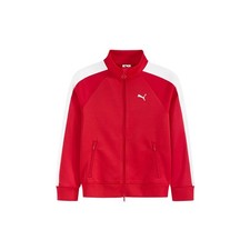 PUMA T7 Core Pack Heavy Pique T7 Full Zip Track Jacket Youth Boys Red Casual Ath