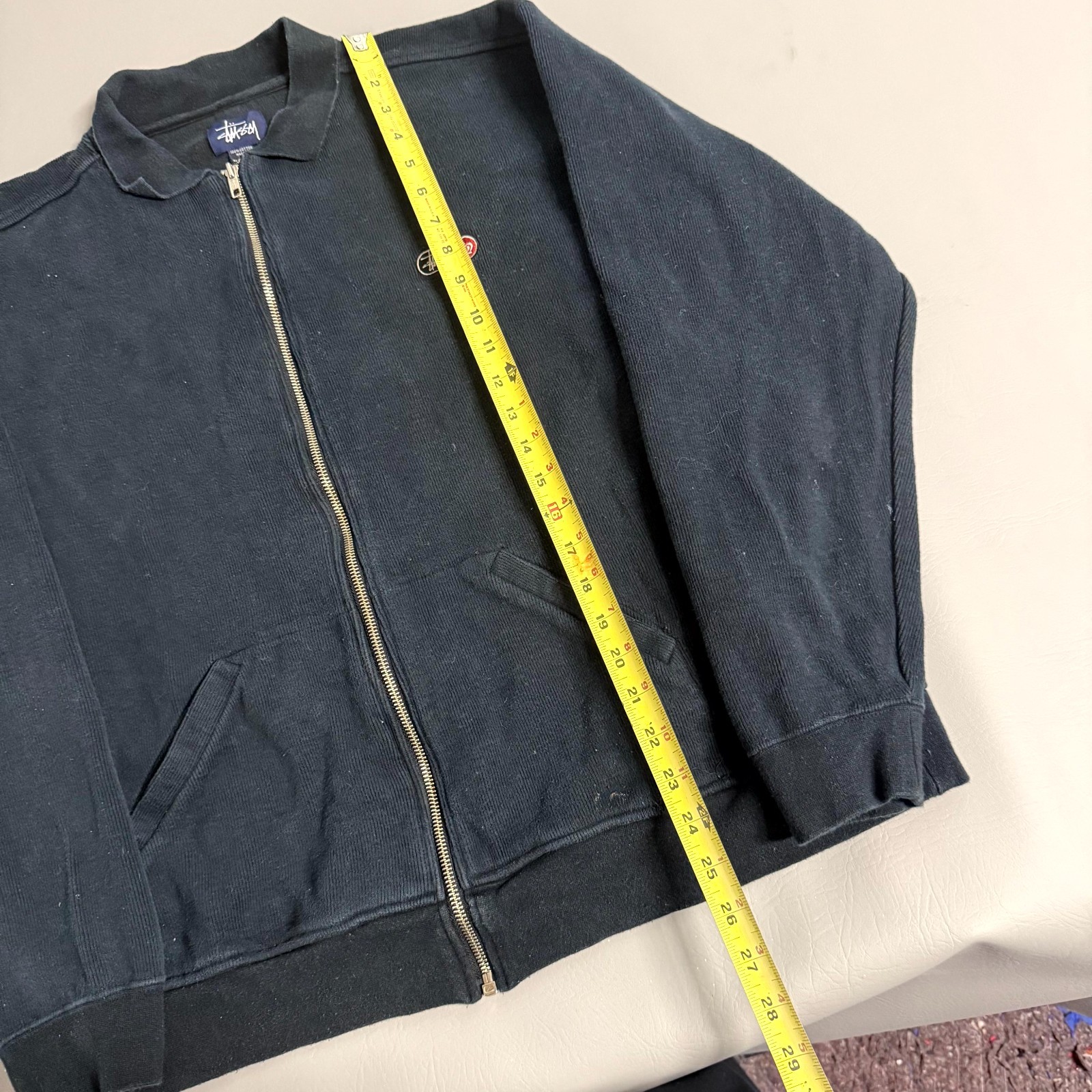 Vintage Stussy Collar Zipup D Pocket Jacket Medium thumbnail 2