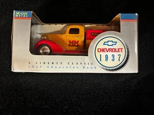1937 Chevrolet Truck Bank Red Liberty Classic Die-Cast Metal Replica