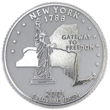 New York State Quarter Magnet by Classic Magnets