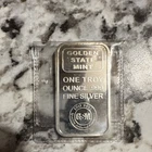 Golden State Mint 1 oz .999 Fine Silver Bar 1 Troy Ounce Silver Bar Shape