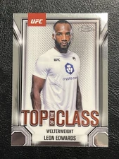 NM-MT 2025 Topps Chrome UFC Welterweight Leon Edwards Top Of The Class no. TTC-9