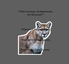 Cougar Sticker Waterproof Decal Mountain Lion Outdoor Nature Wildlife Gift NEW