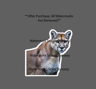 #ad Cougar Sticker Waterproof Decal Mountain Lion Outdoor Nature Wildlife Gift NEW $2.95
