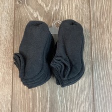 Black Toddler No Show Ankle Socks NEW 10 Pairs 12M-2T