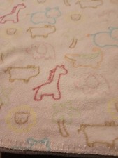 Circo Pink Animals Giraffe Alligator Elephant Hippo Pink Fleece Baby Blanket