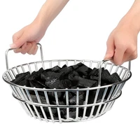 Charcoal Basket, Grill Ash Basket for Big Green Egg Large, 14 Inches Silver