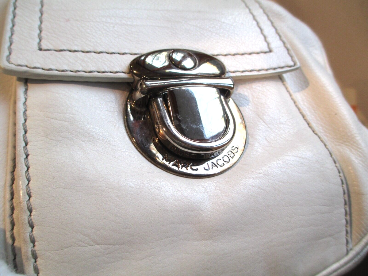 Vintage AUTHENTIC Marc Jacobs STELLA BAG WHITE LEATHER Y2K