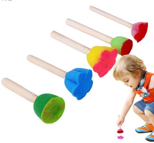 Painting Sponge Set 5Pcs Reusable Kids Paint Sponge - Picture 3 of 4