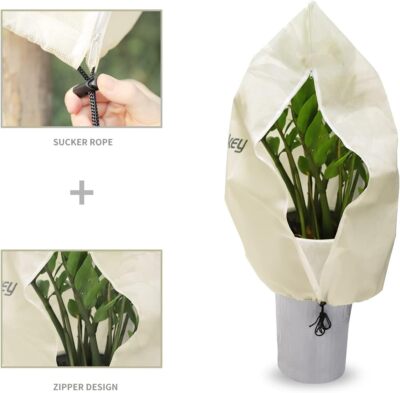 Set di 2 coperture rotonde per piante con protezione antigelo – Riparo per arbusti resistente al
