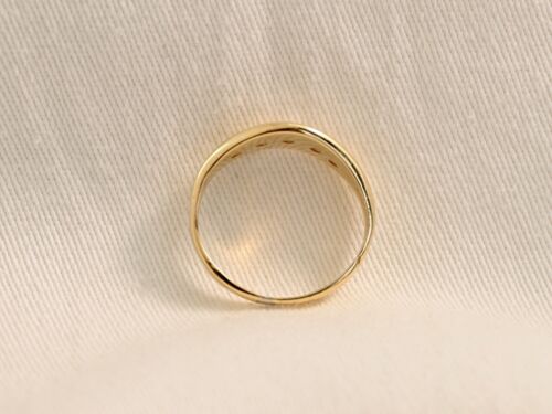 SHAPED 18ct Gold Vintage Diamond Ring 0.07cts size I 1/2 - Picture 3 of 3