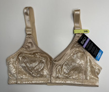 Bali Women's Double Support Spa Closure Wire-Free Bra Soft Taupe 34B NEW DF3372