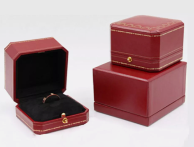 Luxury Vintage Design Engagement Ring Box Octagonal Gift box Red