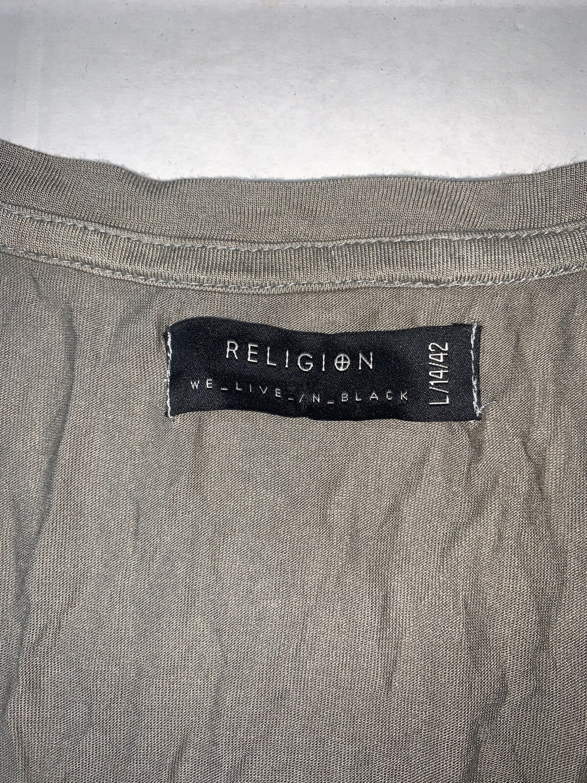 Brand New Religion We Live In Black Sleeveless Tank Top Womens (Size L