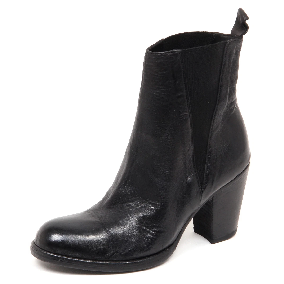 E6858 Womens Black SARTORI GOLD Vintage Effect Boot Shoe Woman Ankle Shoes