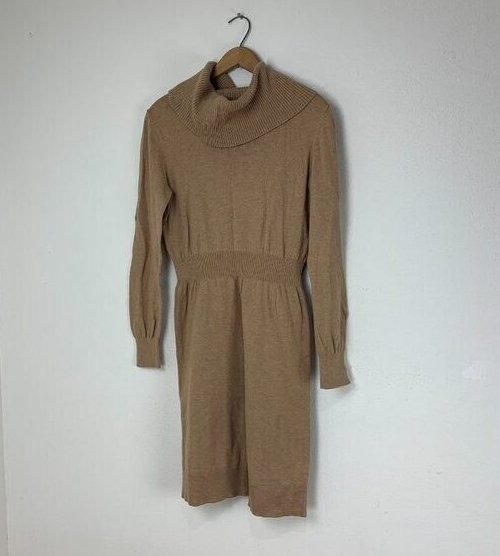 brown sweater dress old navy Cowl Neck Camel Tan Size Medium From Length_Knee Length 59 and wear sizes SIZE:Custom size House Of Cb The