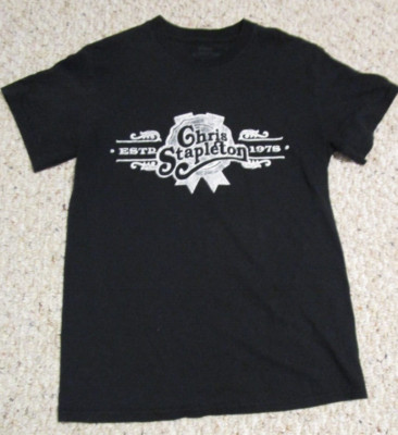 CHRIS STAPLETON Size Small Black Graphic Tee Est. 1978 Country Music Licensed