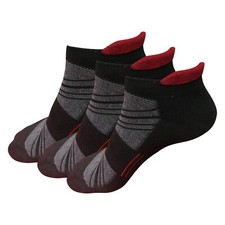 3 pairs Mens Low Cut Ankle Athletic Cotton Cushioned Breathable Sneakers Socks