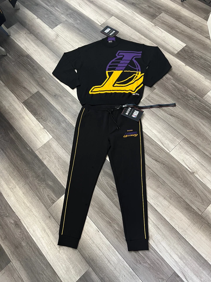 Hugo Boss Los Angeles Lakers Chándal Para Hombre Suéter Cuello Redondo XL + Pantalones Grandes Foto 3 de 4