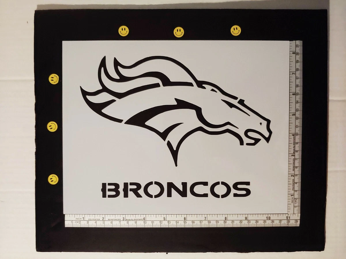 Denver broncos logo stencil Clearance