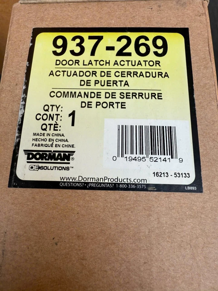 Actuador de cerradura de puerta integrado DORMAN 937-269 para 08-15 Nissan Rogue Rogue Select Foto 2 de 2
