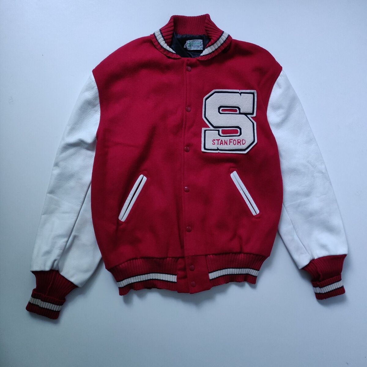 Vintage 70s Stanford Octonek Letterman Varsity Jacket Size Vintage 70s Stanford Octonek Letterman Varsity Jacket Size