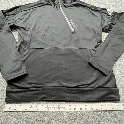 Adidas Climaheat ID 1/4 Zip Mens Size Large Black Jacket Sweatshirt Shirt Angle - Picture 14 of 16