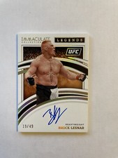 2022 Panini Immaculate Collection UFC Legends Gold /49 Auto Brock Lesnar