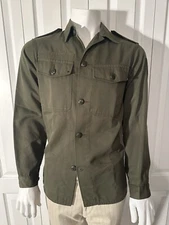 VINTAGE 1983 AUSTRIAN MILITARY SHIRT JACKET SIZE 36-38 Small
