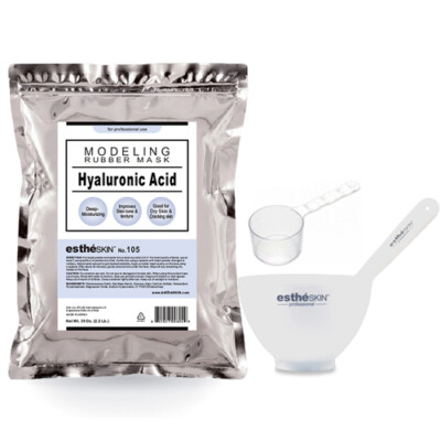 estheSKIN No.105 Hyaluronic Acid Modeling Mask Powder with 3pcs Mixing Bowl Set