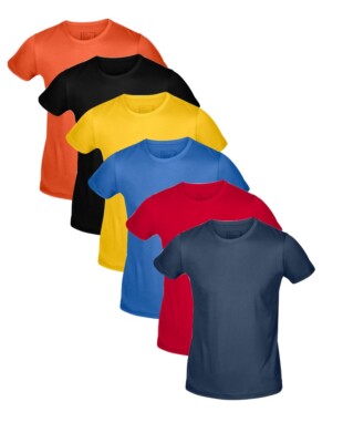 Hanes Etikettenlos Mädchen Jungen Kinder Klar Baumwoll T-Shirt
