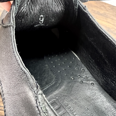 BedStu Mens Oxford Size 9 Black Leather Cap Toe Lace Up  display picture 1