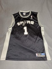 Reebok NBA San Antonio Spurs 1 Vancura Black Basketball Jersey Size L