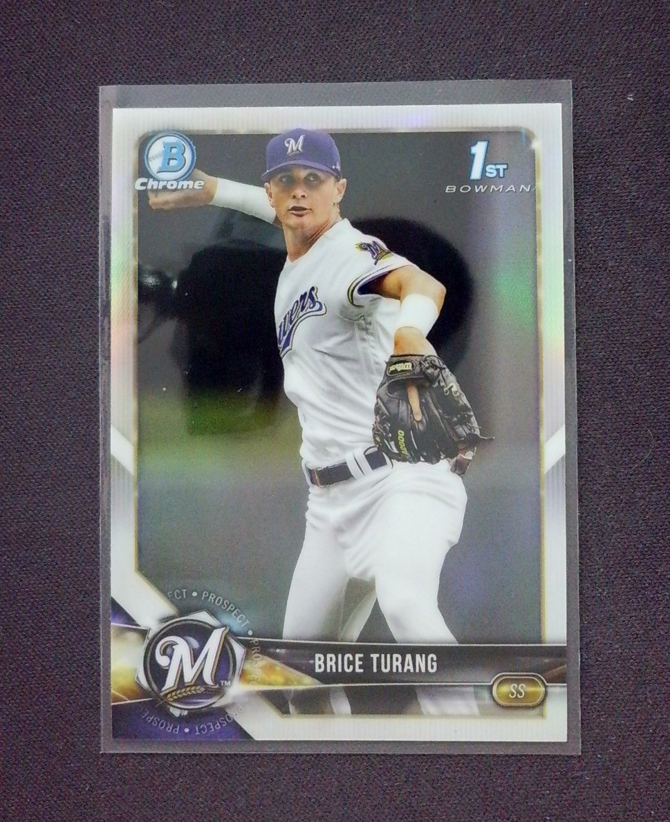 2018 Bowman Draft 1st Bowman Chrome Brice Turang #BDC-11  Refractor Brewers