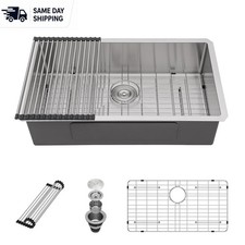 36-Inch Undermount Kitchen Sink - Extra Deep 16-Gauge Stainless Steel Elegance