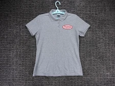 True Value Hardware Shirt Womens Medium Gray Pique Polo Embroidered Workwear