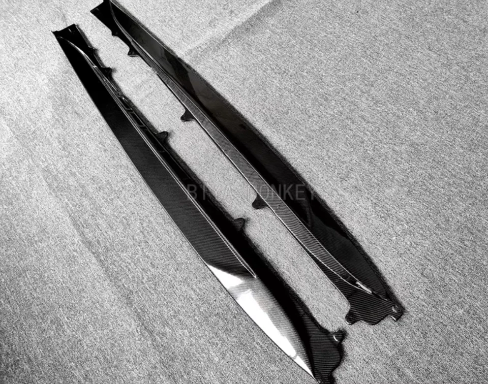 Real Carbon Fiber P7 Style Skirt Side Splitter Cover For Jaguar F-TYPE 2013-2019 — 第 2/4 张图片