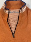 Robert Graham Men Medium Long Sleeve Classic Fit 1/4 Zip Orange Pullover Sweater — photo 2