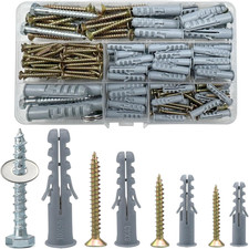 188Pcs Screws And Wall Plugs Set Anchor Bolts Assorted Heavy Duty Rawlplug Mixed