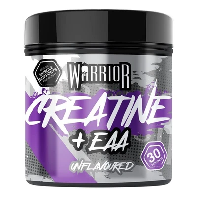 BODYBUILDING WAREHOUSE Warrior Creatine Plus EAA 30 Servings | Creatine Powder | Amino Acid Drink