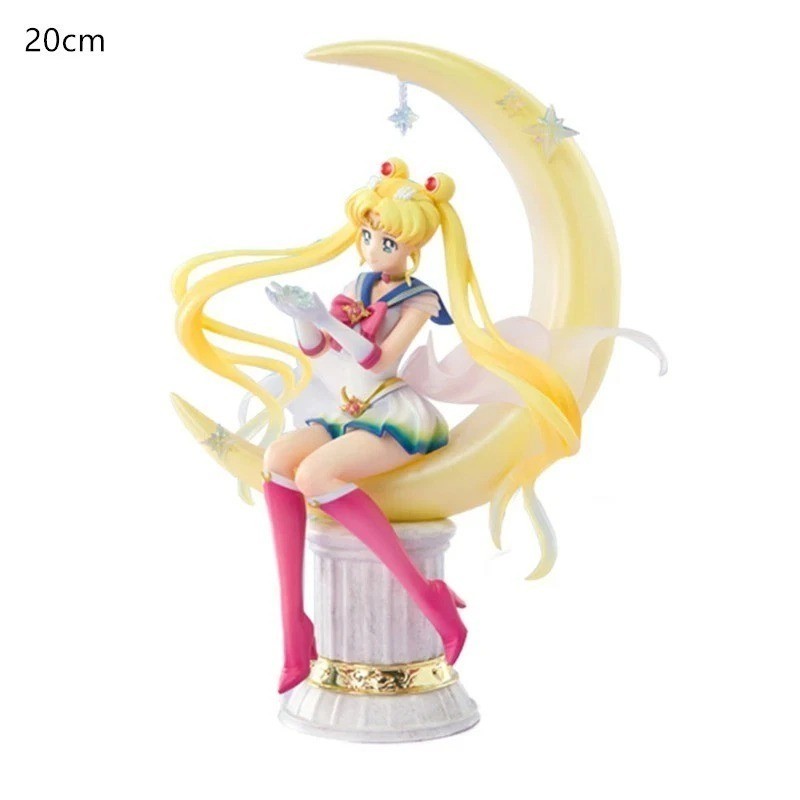 ✅Sailor Moon Jupiter Makoto & Venus Minako Action Figure Doll Toy Model 20 cm