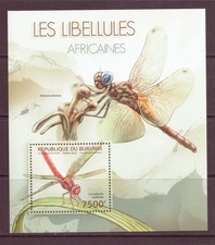 Burundi, Feuillet souvenir, Libellules, MNH, 2012