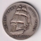1 Oz .999 Fine Silver Round - Honest Value Never Fails Constitution Liberty Mint