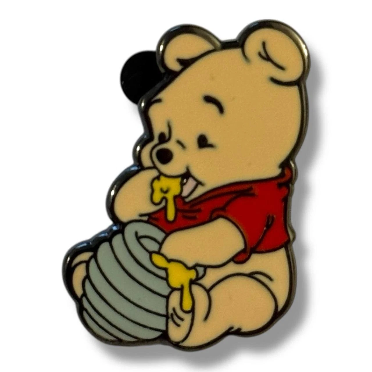 Cute Baby Pooh Eating From Honey Pot Individual Disney Trading Pin   Brand New
