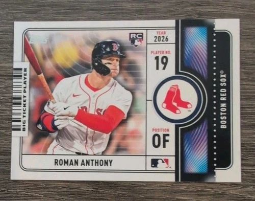 2026 Topps Series 1 Big Ticket Player Insert Roman Anthony Rookie Red Sox
