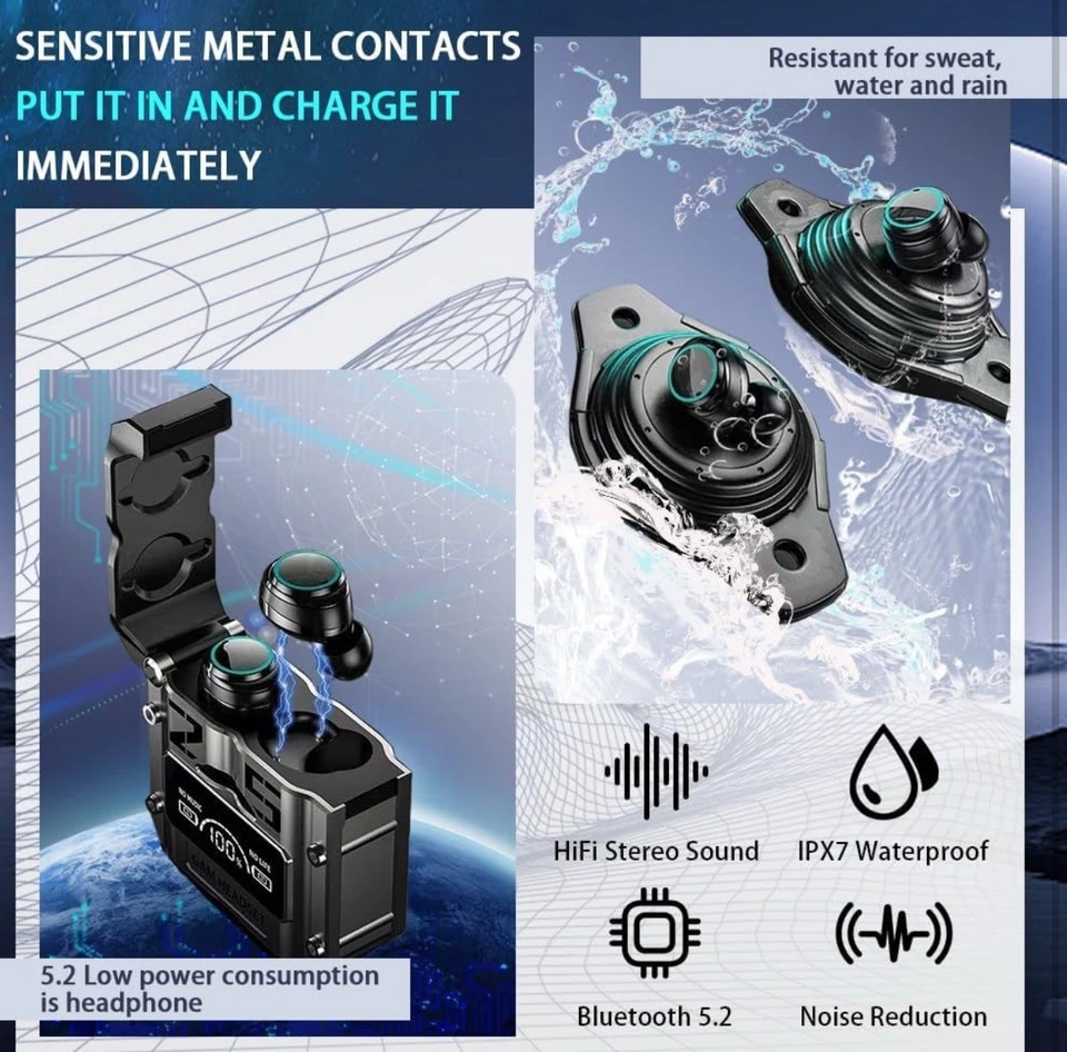 wireless bluetooth touch screen gamer headphones - Image 3 of 4